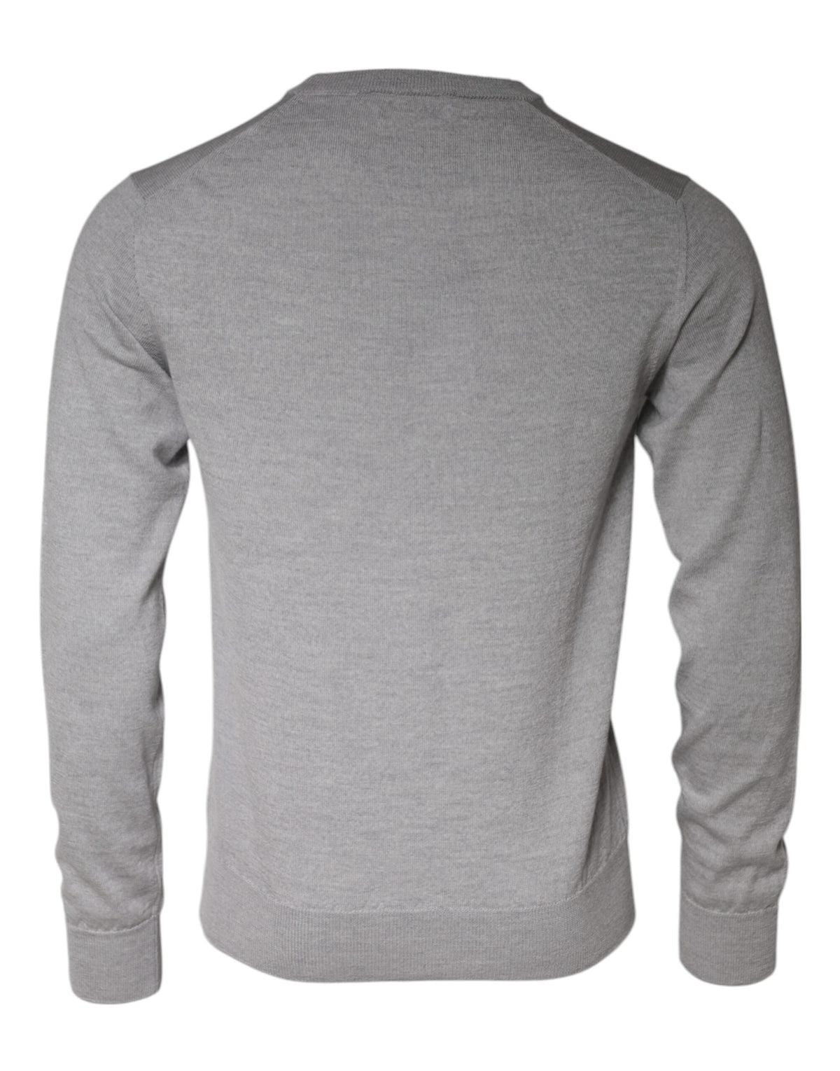 Pull en laine à col rond gris clair de Dolce &amp; Gabbana