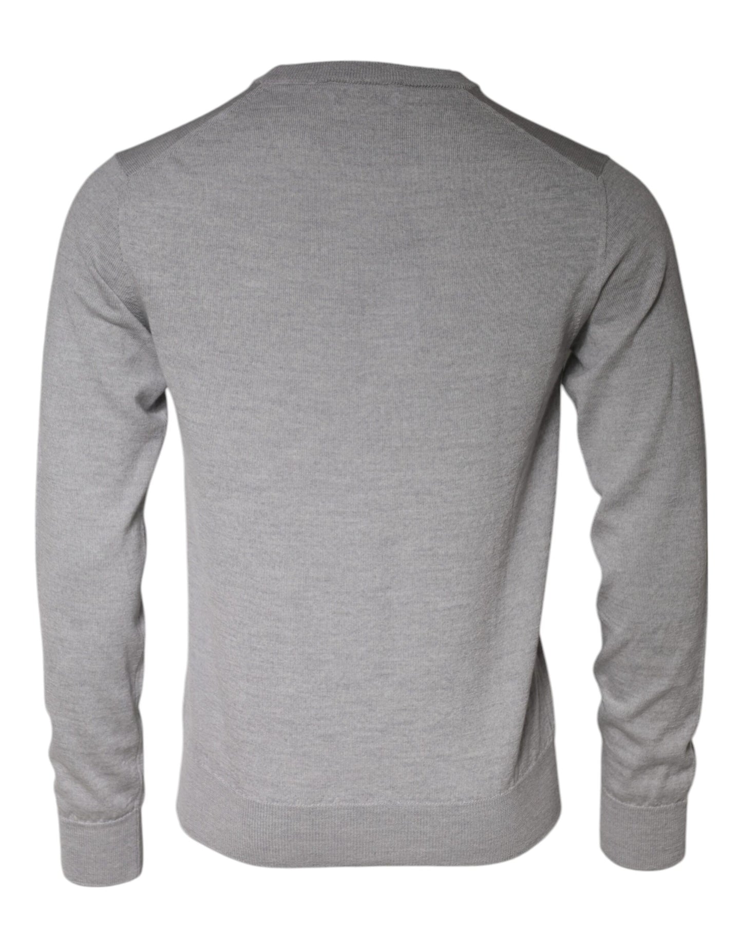 Pull en laine à col rond gris clair de Dolce &amp; Gabbana