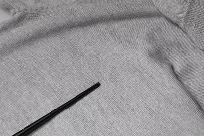 Pull en laine à col rond gris clair de Dolce &amp; Gabbana