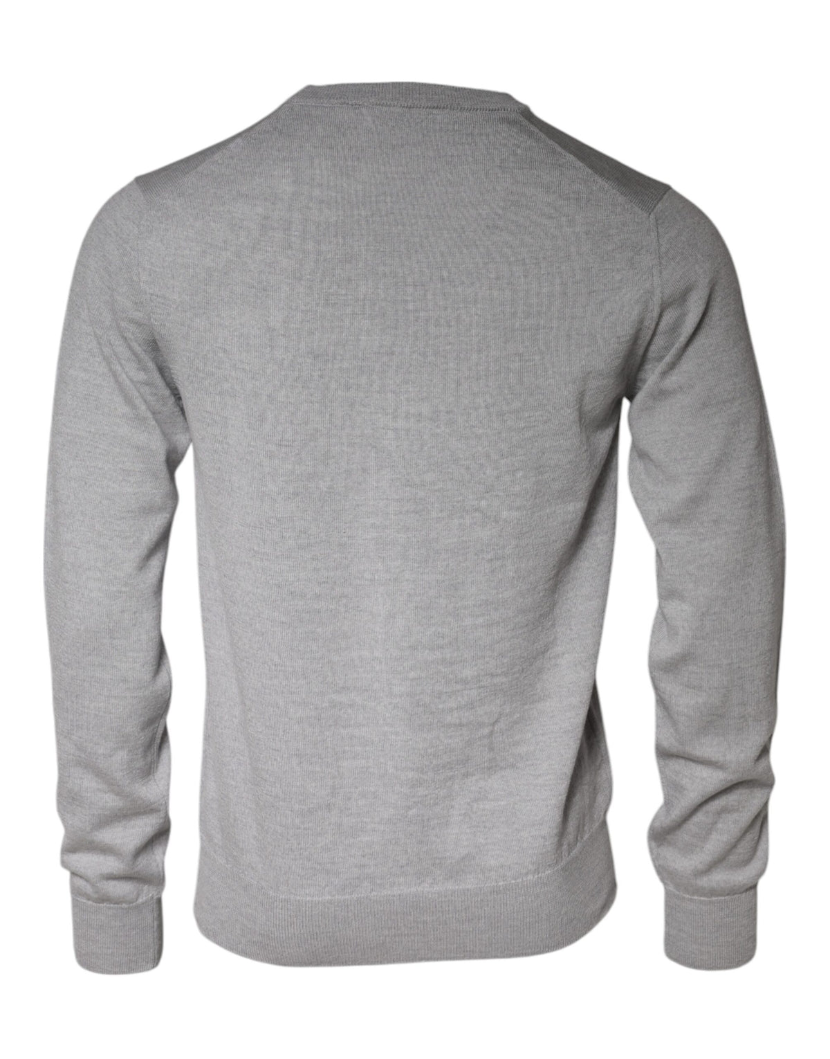 Pull en laine à col rond gris clair de Dolce &amp; Gabbana