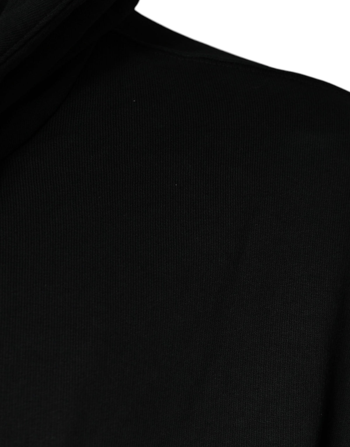 Pull à capuche à fermeture éclair avec plaque logo noire de Dolce &amp; Gabbana