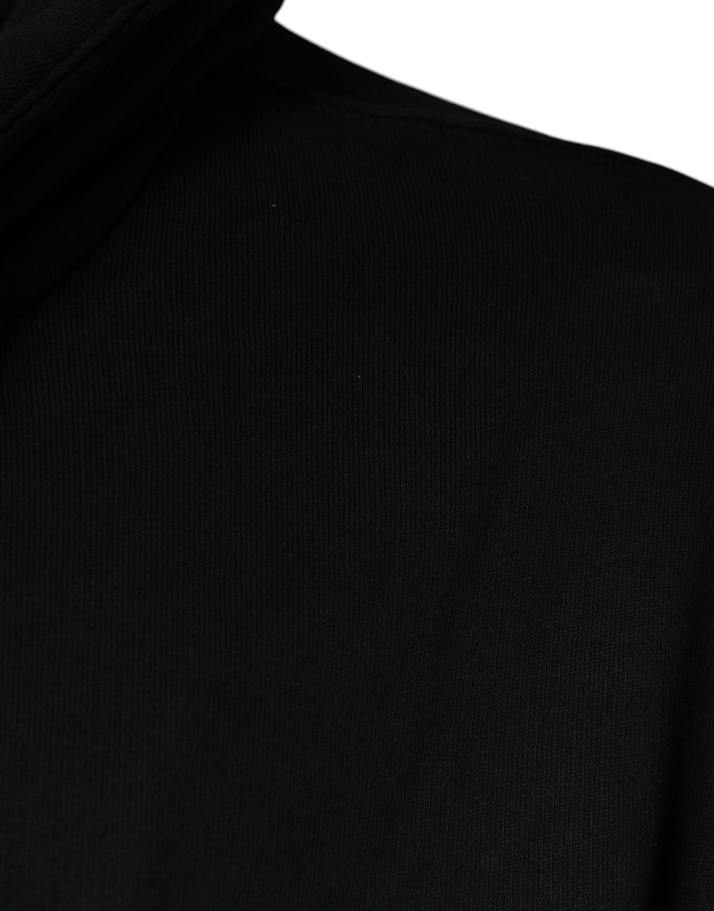 Dolce &amp; Gabbana zwarte trui met capuchon en logo-plaatje