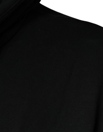 Dolce &amp; Gabbana zwarte trui met capuchon en logo-plaatje