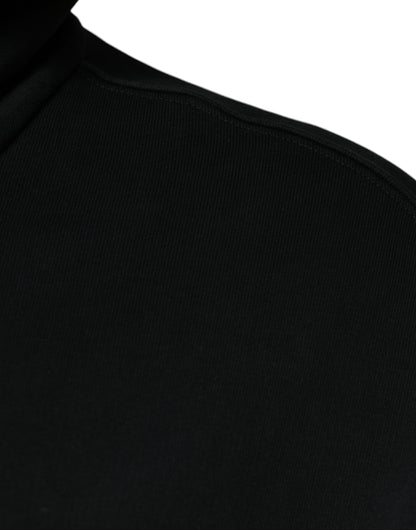 Dolce &amp; Gabbana zwarte trui met capuchon en logo-plaatje