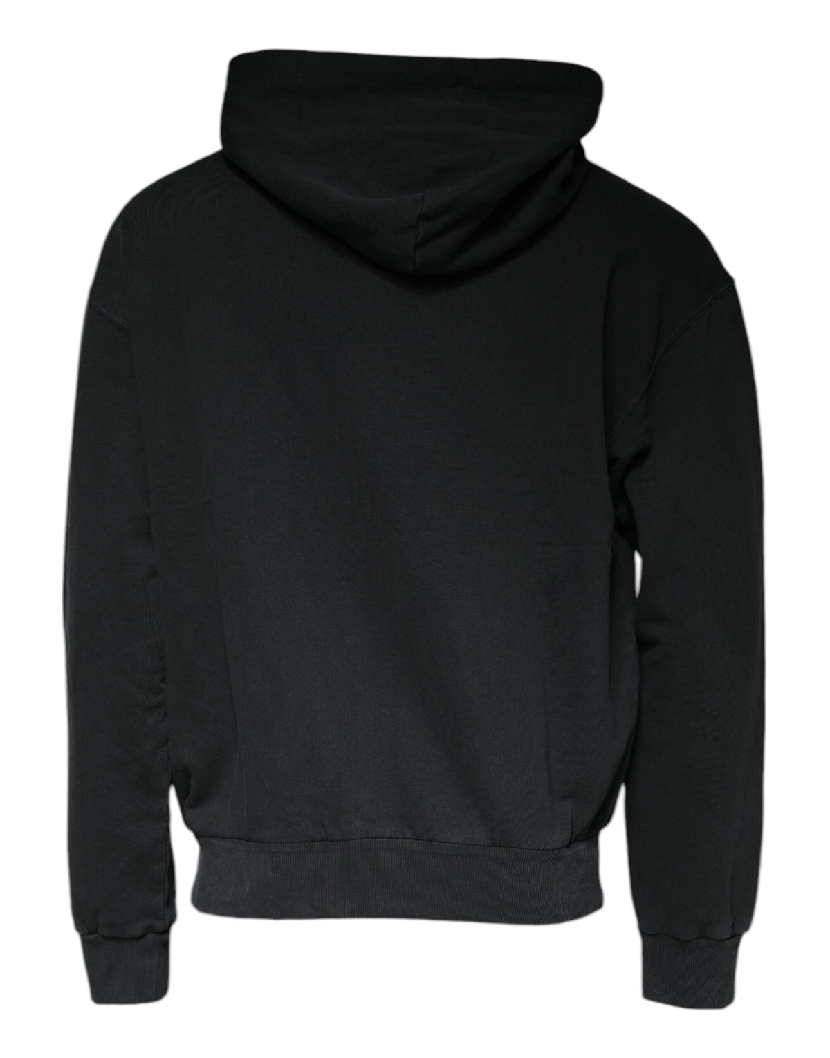 Pull à capuche à fermeture éclair avec plaque logo noire de Dolce &amp; Gabbana