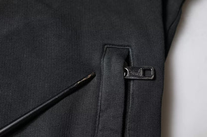 Dolce &amp; Gabbana zwarte trui met capuchon en logo-plaatje