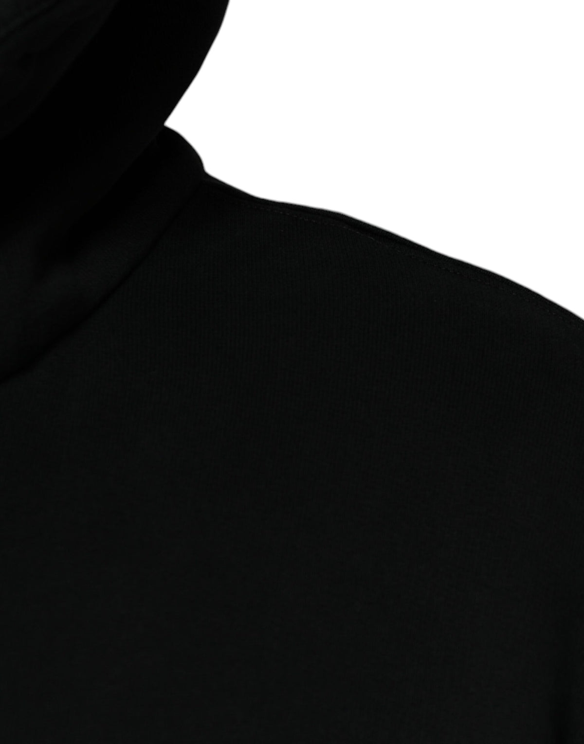 Pull à capuche à fermeture éclair avec plaque logo noire de Dolce &amp; Gabbana
