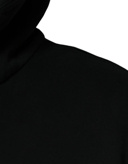 Dolce &amp; Gabbana zwarte trui met capuchon en logo-plaatje