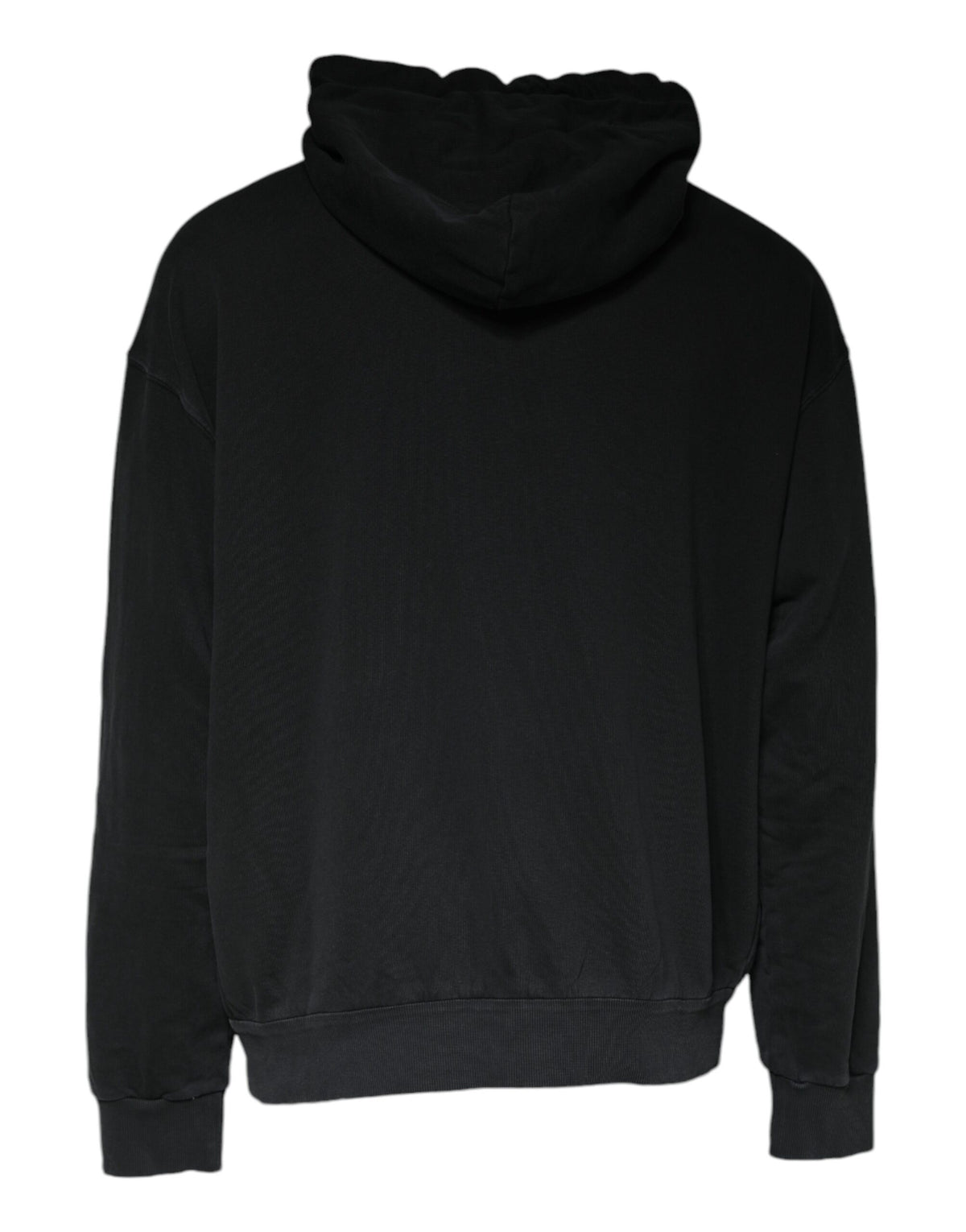 Pull à capuche à fermeture éclair avec plaque logo noire de Dolce &amp; Gabbana