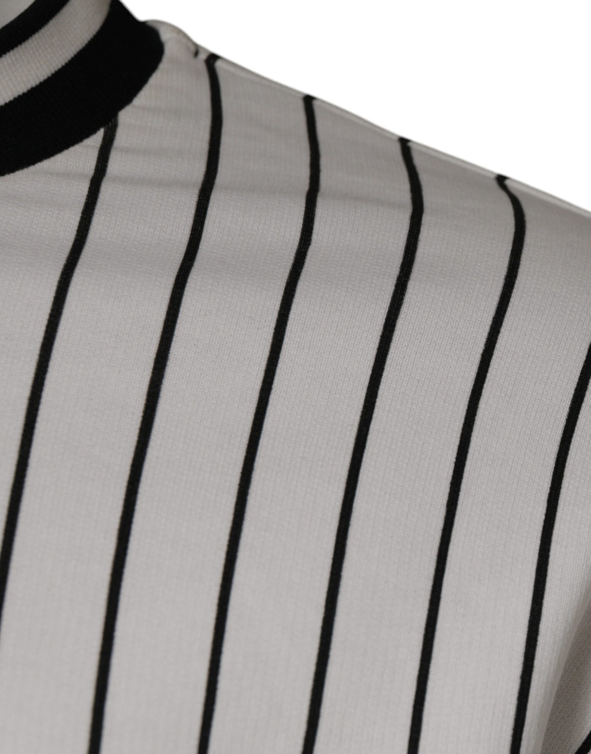 Pull en jersey à rayures noires et blanches avec logo Dolce &amp; Gabbana