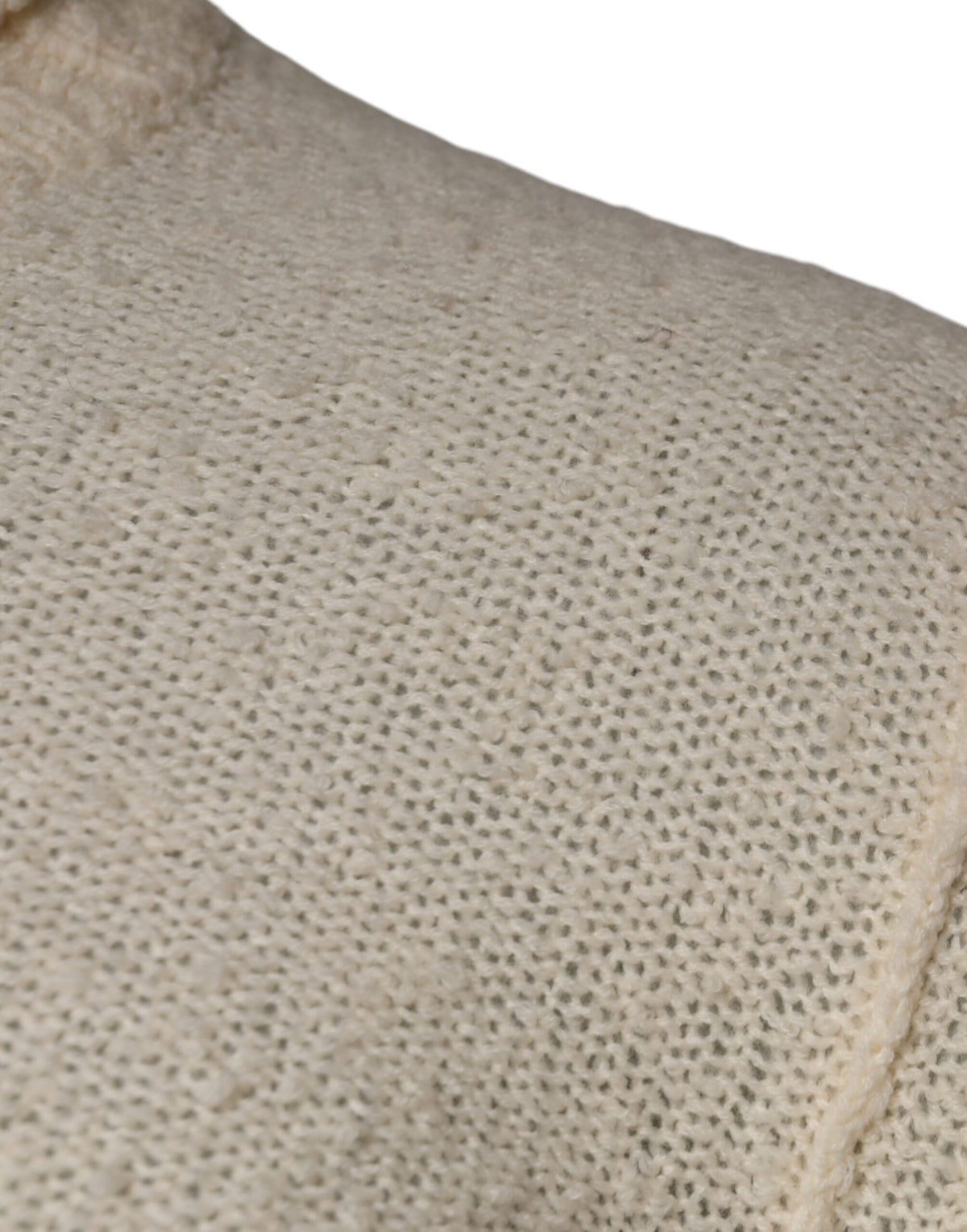 Pull en laine beige à manches longues et col rond, KANGRA