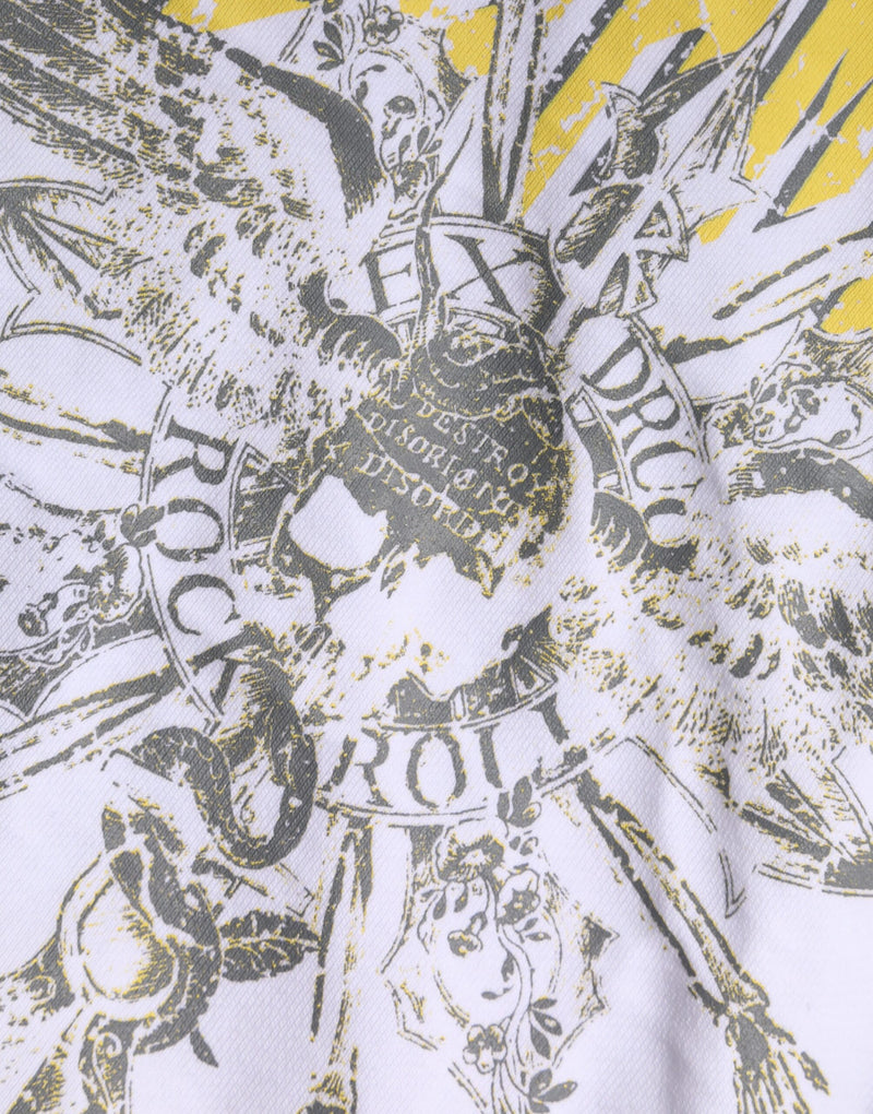 Sweat à capuche en coton blanc avec logo John Richmond
