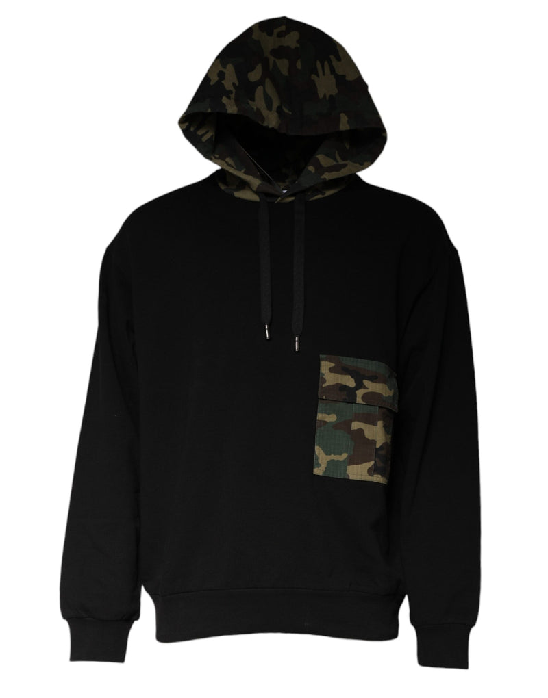 Dolce &amp; Gabbana Zwarte Camouflage Kapvest/Hoodie