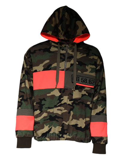 Dolce &amp; Gabbana Multicolor Camouflage Kapuchon Sweatshirt Trui voor Heren