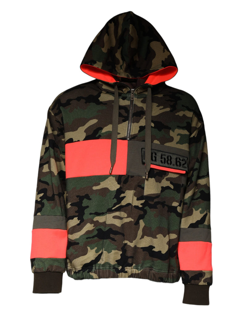 Dolce &amp; Gabbana Multicolor Camouflage Kapuchon Sweatshirt Trui voor Heren