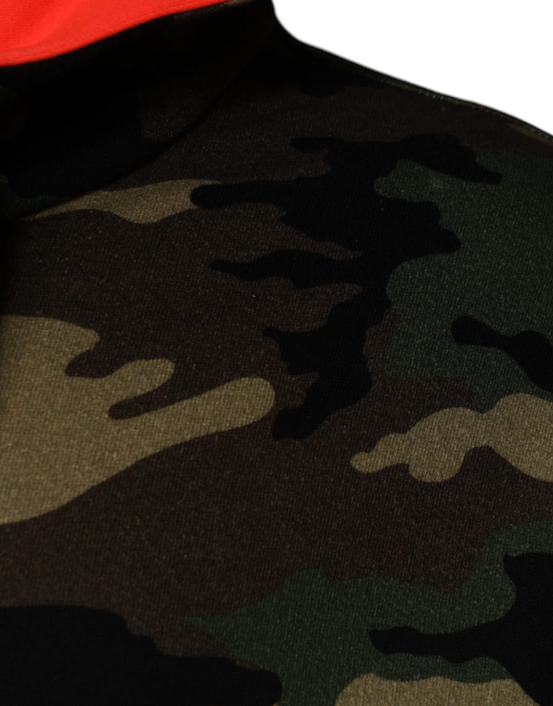 Dolce &amp; Gabbana Multicolor Camouflage Kapuchon Sweatshirt Trui voor Heren