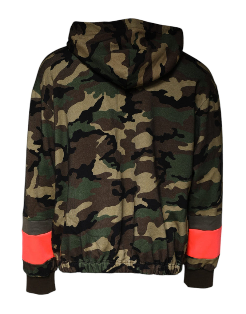 Dolce &amp; Gabbana Multicolor Camouflage Kapuchon Sweatshirt Trui voor Heren