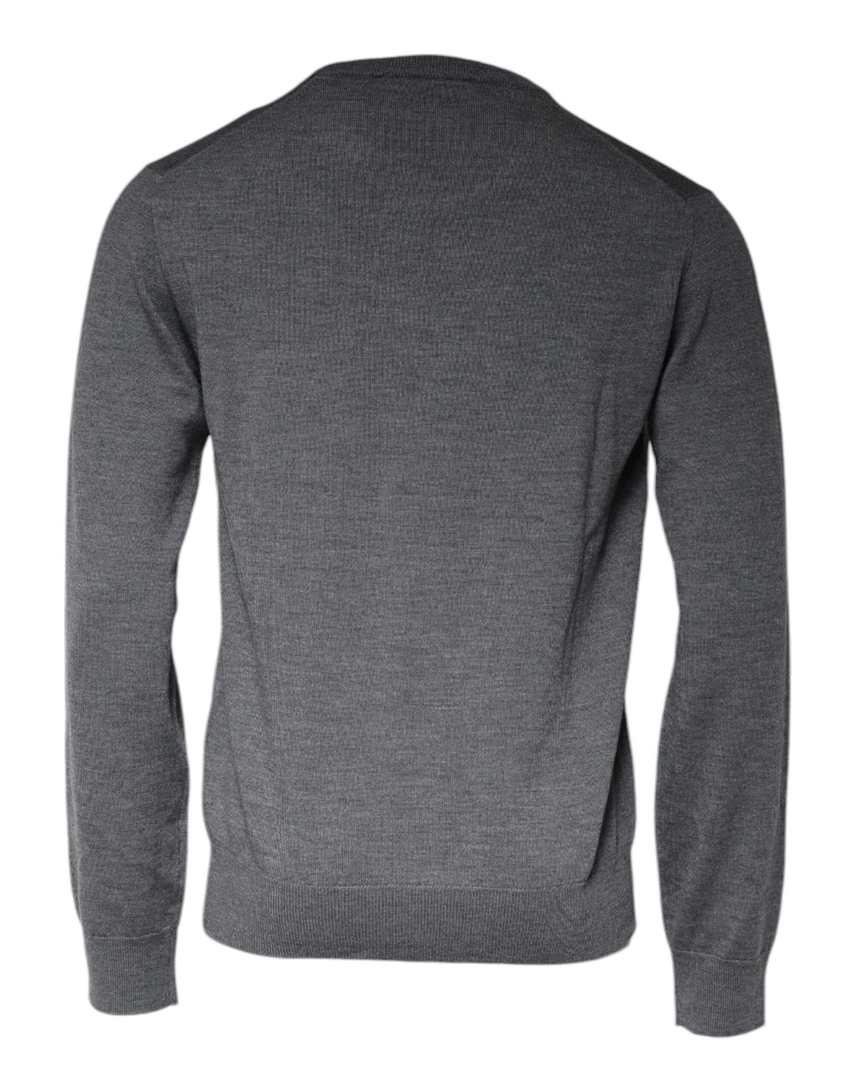 Pull en laine à col rond gris foncé de Dolce &amp; Gabbana