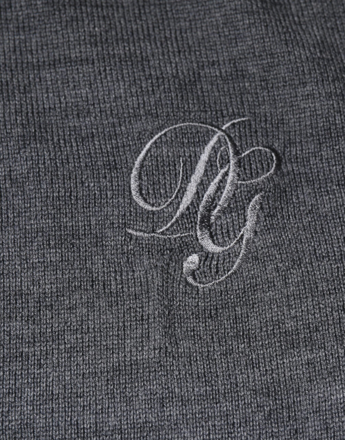 Pull en laine à col rond gris foncé de Dolce &amp; Gabbana