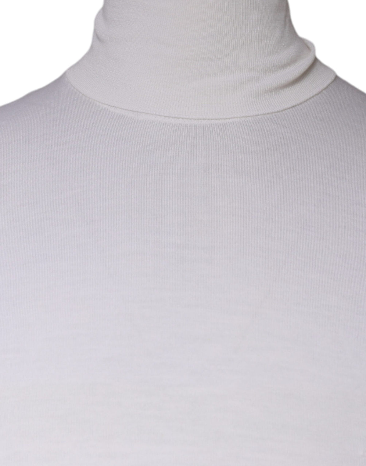 Pull col montant à manches longues blanc pour homme de Dolce &amp; Gabbana