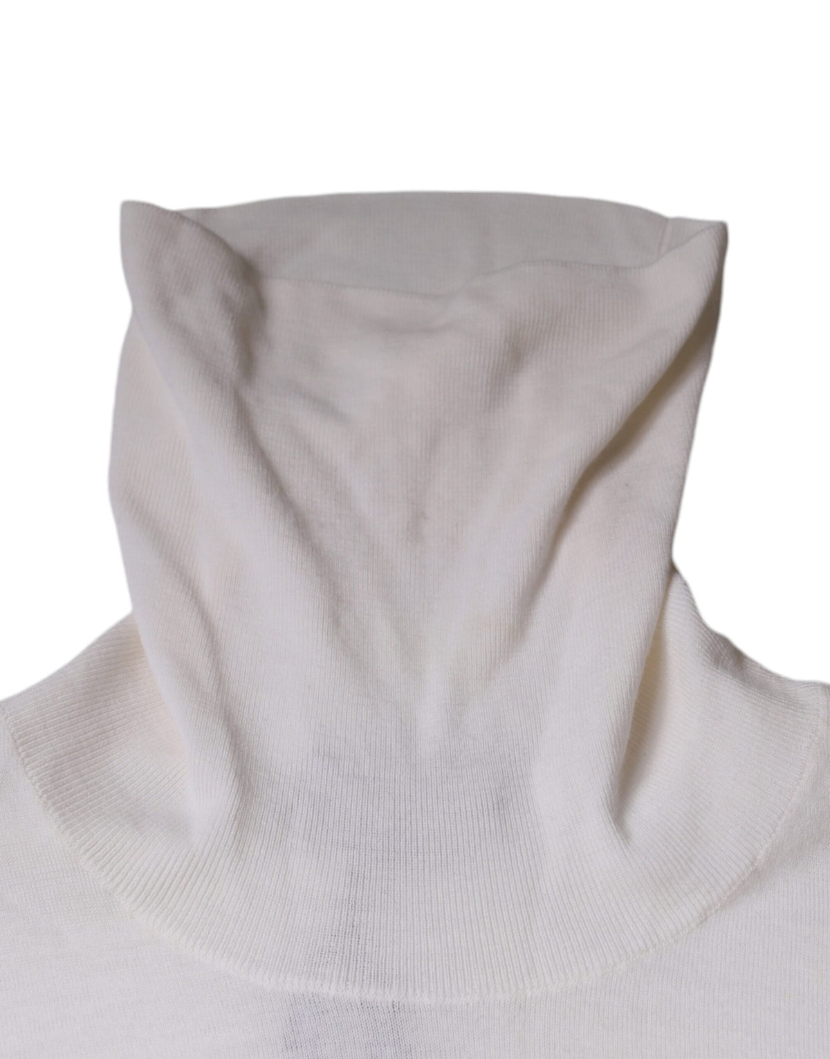 Pull col montant à manches longues blanc pour homme de Dolce &amp; Gabbana
