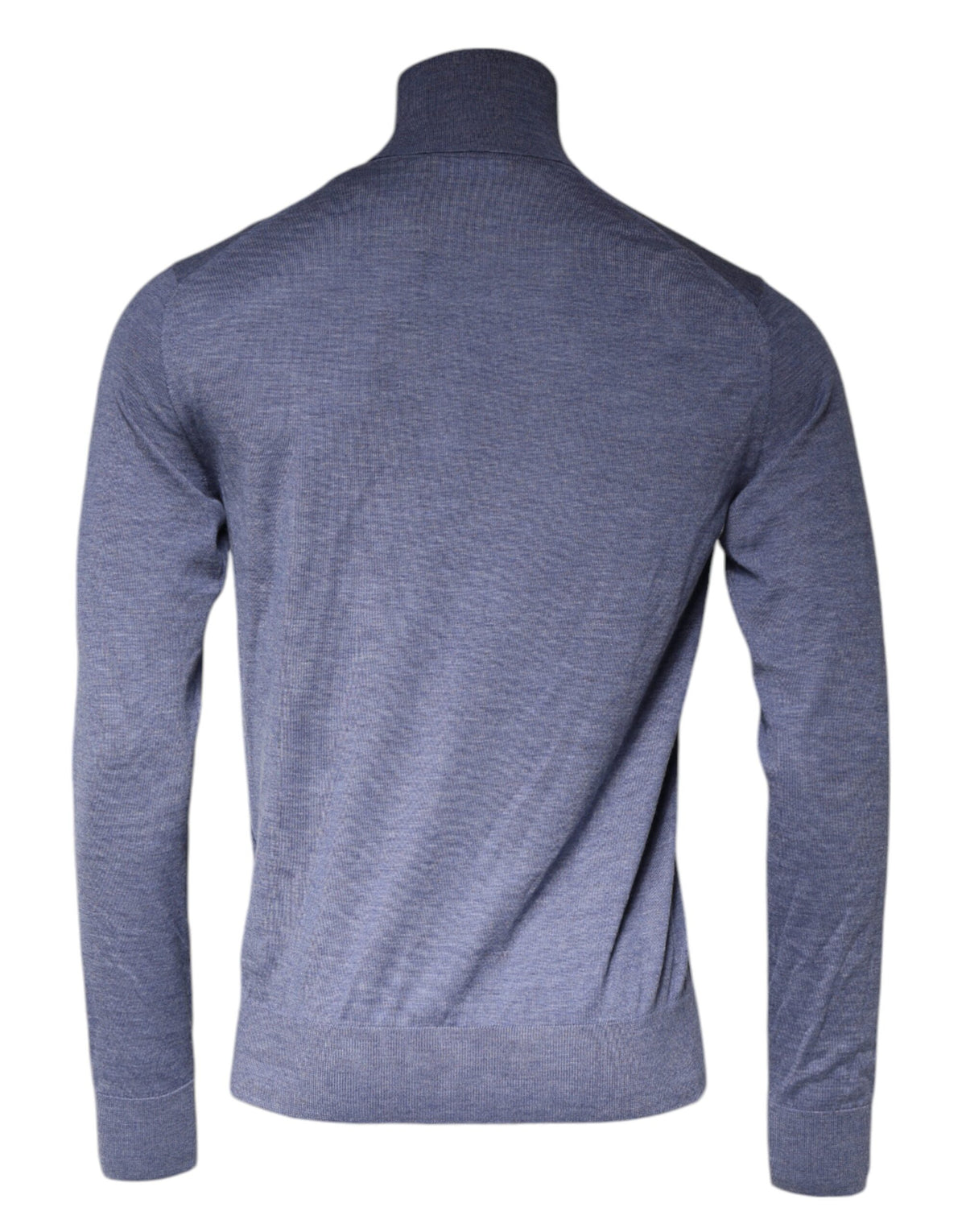 Pull en tricot à col montant à manches longues violet et bleu de Dolce &amp; Gabbana