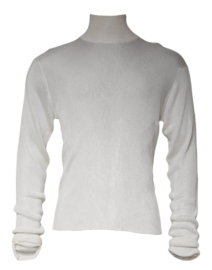 Dolce &amp; Gabbana Witte Lange Mouwen Brede Hals Pull-Over Trui voor Heren