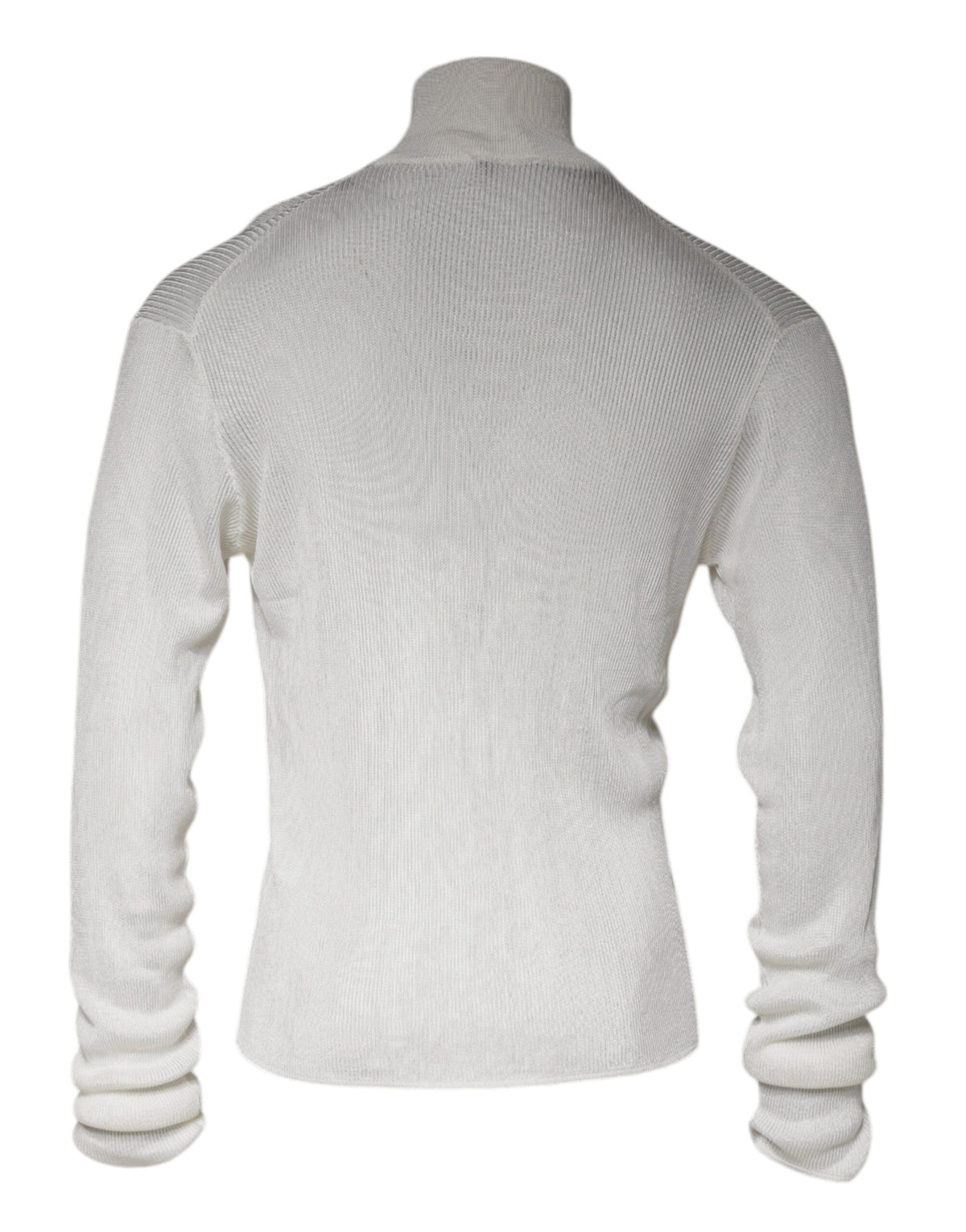 Pull col montant à manches longues blanc pour homme de Dolce &amp; Gabbana