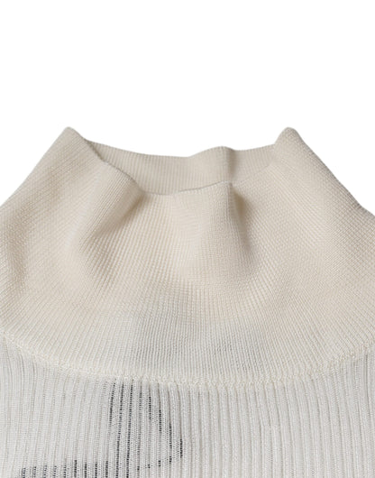 Dolce &amp; Gabbana Witte Lange Mouwen Brede Hals Pull-Over Trui voor Heren
