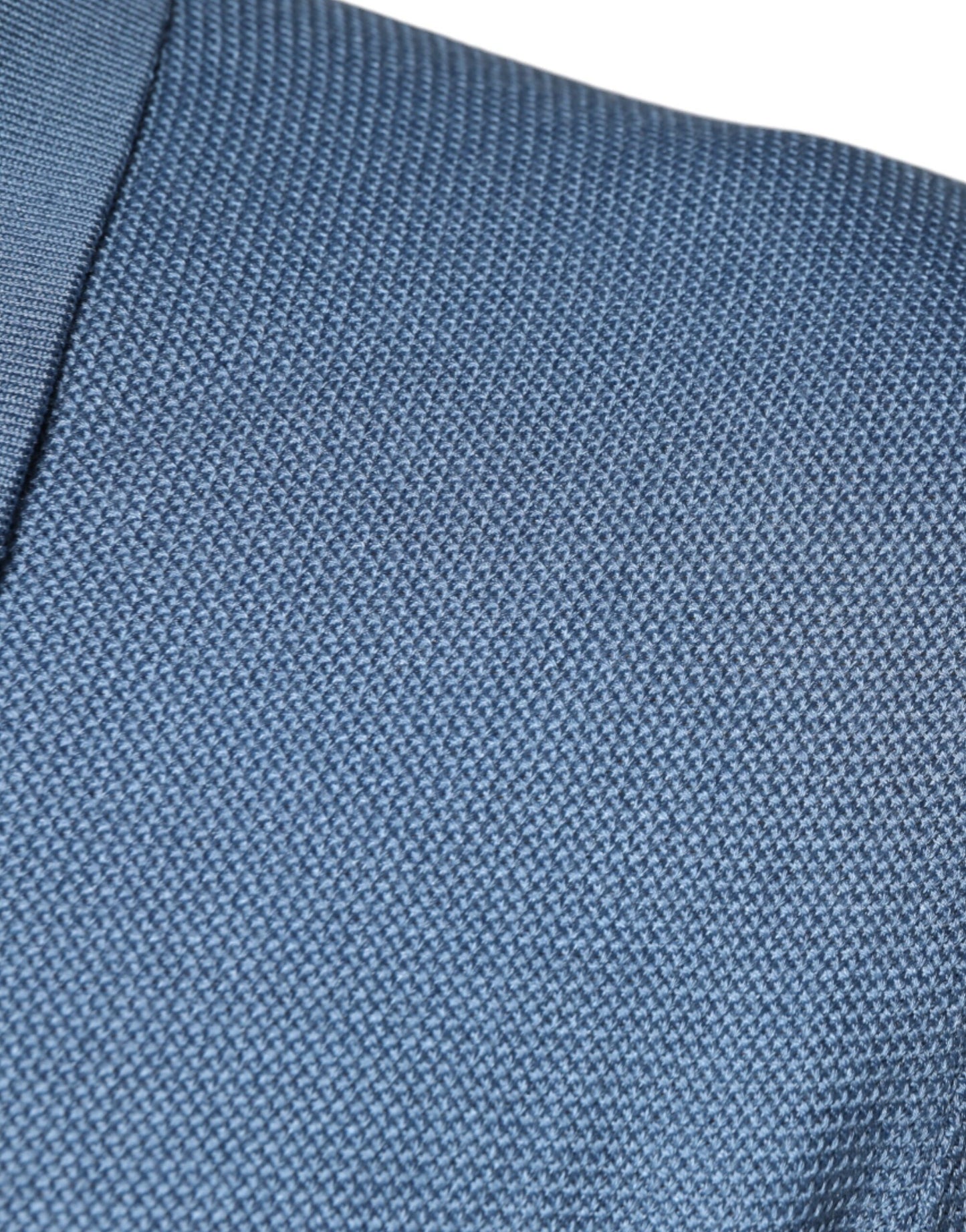 Pull en soie à col montant bleu ciel Dolce &amp; Gabbana pour homme