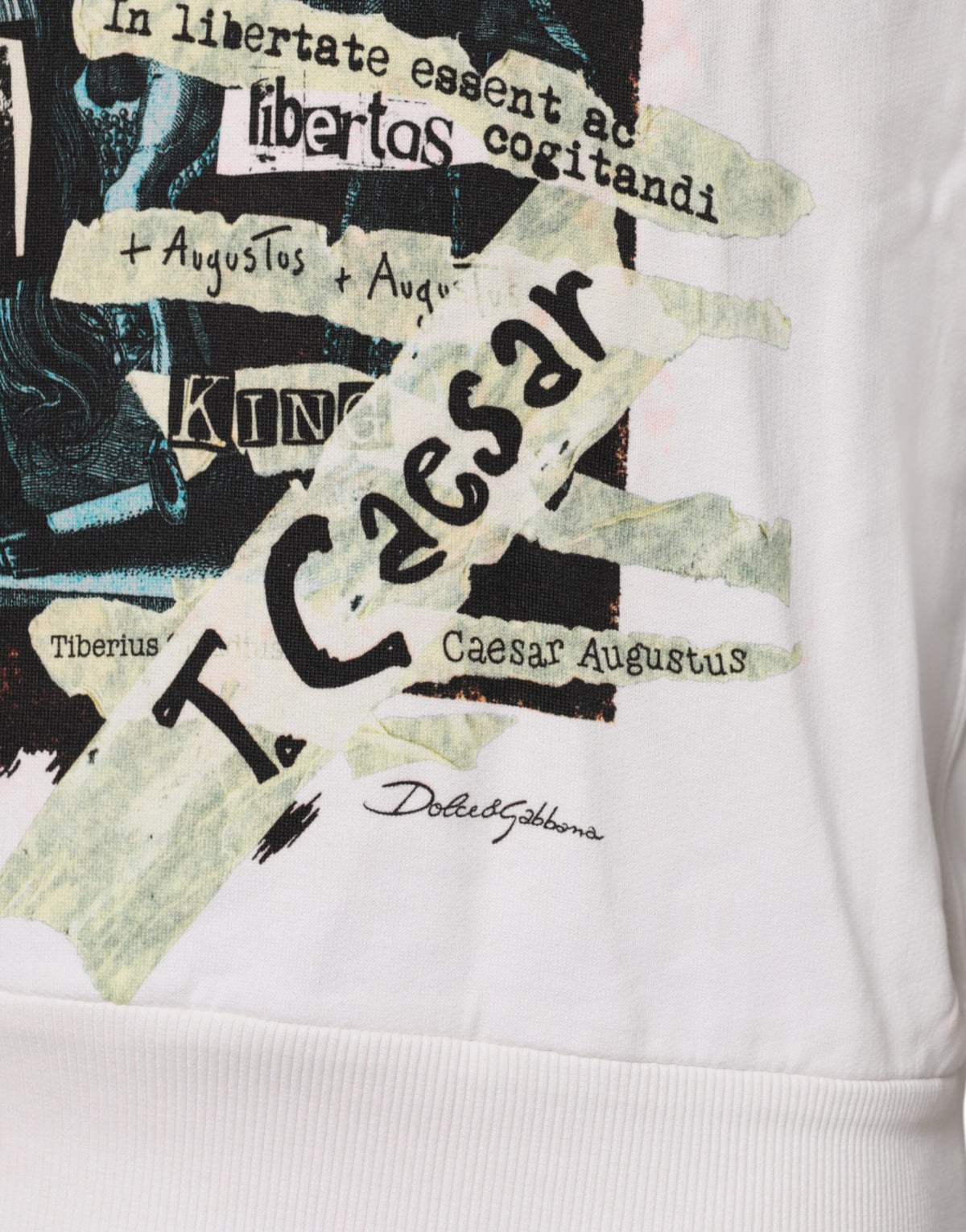 Pull en coton à capuche blanc Caesar de Dolce &amp; Gabbana