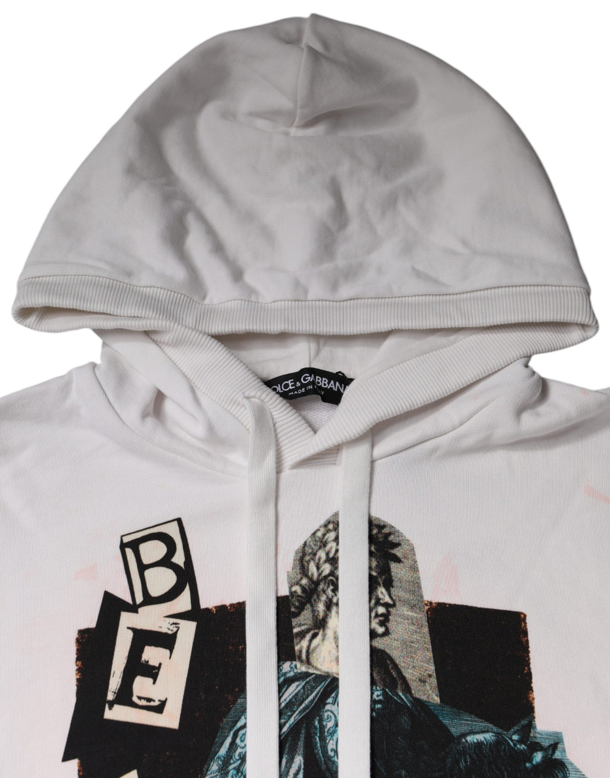 Pull en coton à capuche blanc Caesar de Dolce &amp; Gabbana