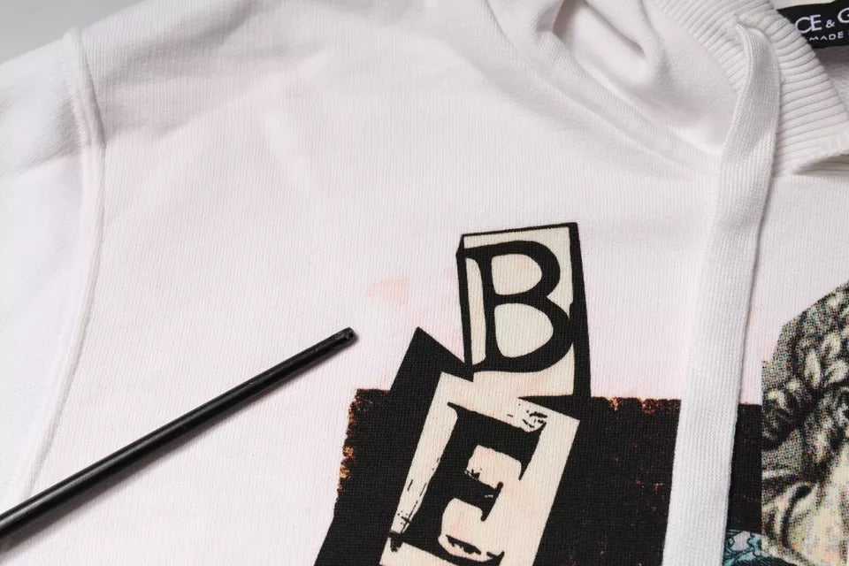 Pull en coton à capuche blanc Caesar de Dolce &amp; Gabbana