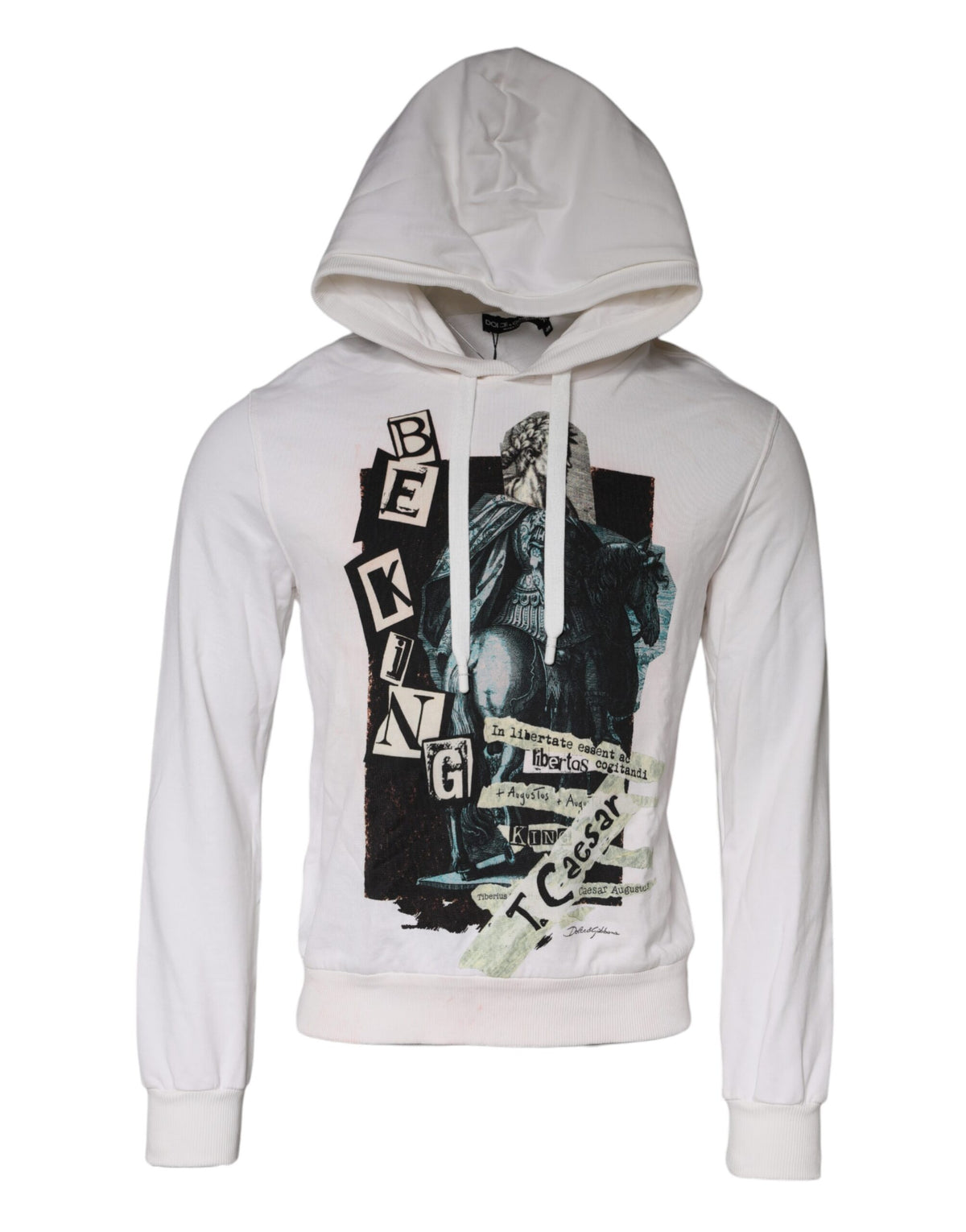 Pull en coton à capuche blanc Caesar de Dolce &amp; Gabbana