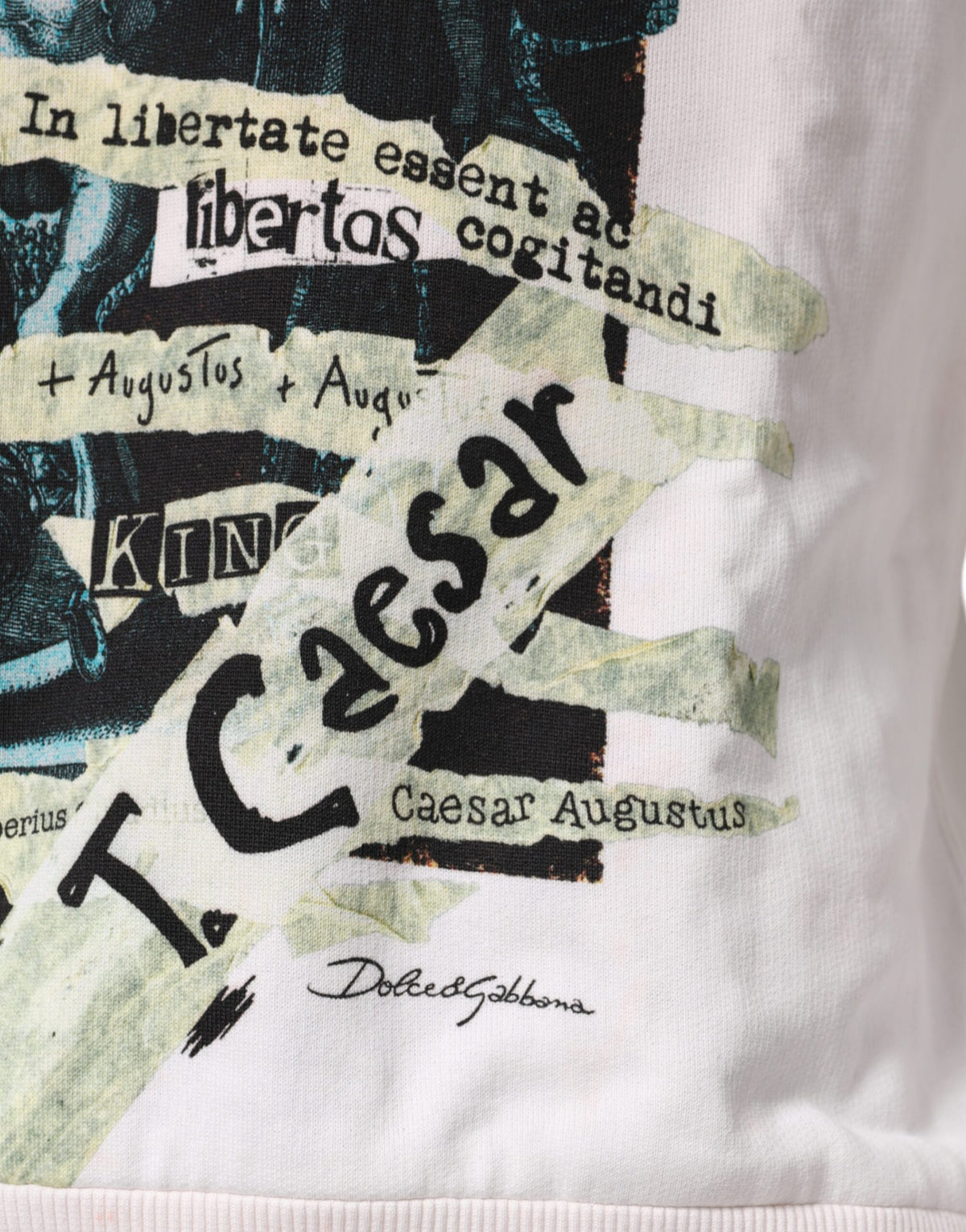 Pull en coton à capuche blanc Caesar de Dolce &amp; Gabbana