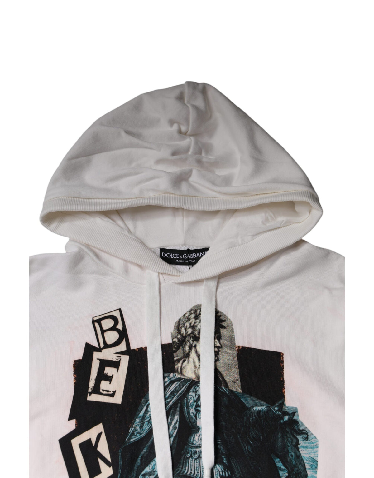 Pull en coton à capuche blanc Caesar de Dolce &amp; Gabbana