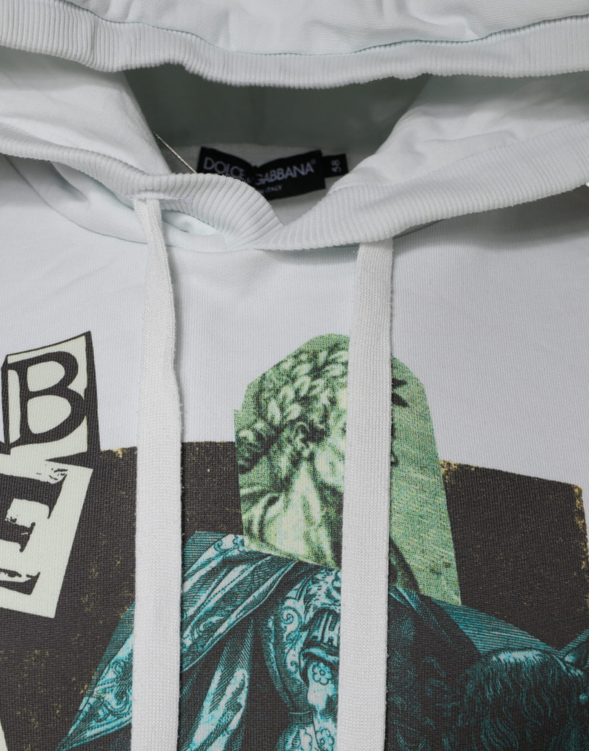 Pull en coton à capuche blanc Caesar de Dolce &amp; Gabbana