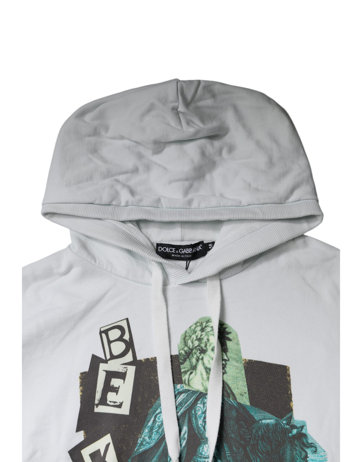 Pull en coton à capuche blanc Caesar de Dolce &amp; Gabbana