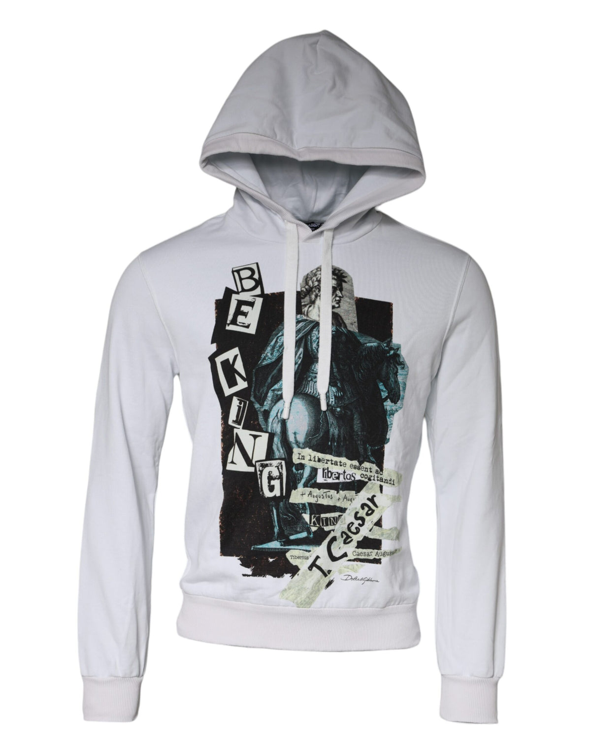 Pull en coton à capuche blanc Caesar de Dolce &amp; Gabbana
