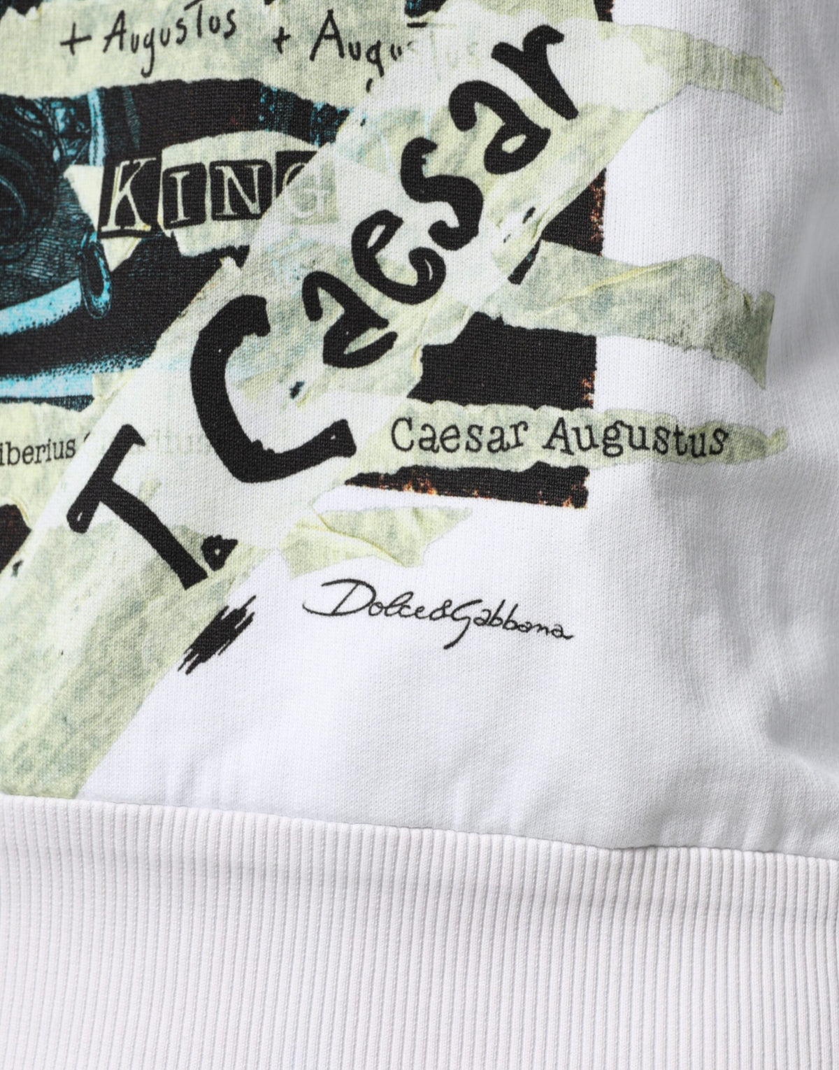 Pull en coton à capuche blanc Caesar de Dolce &amp; Gabbana
