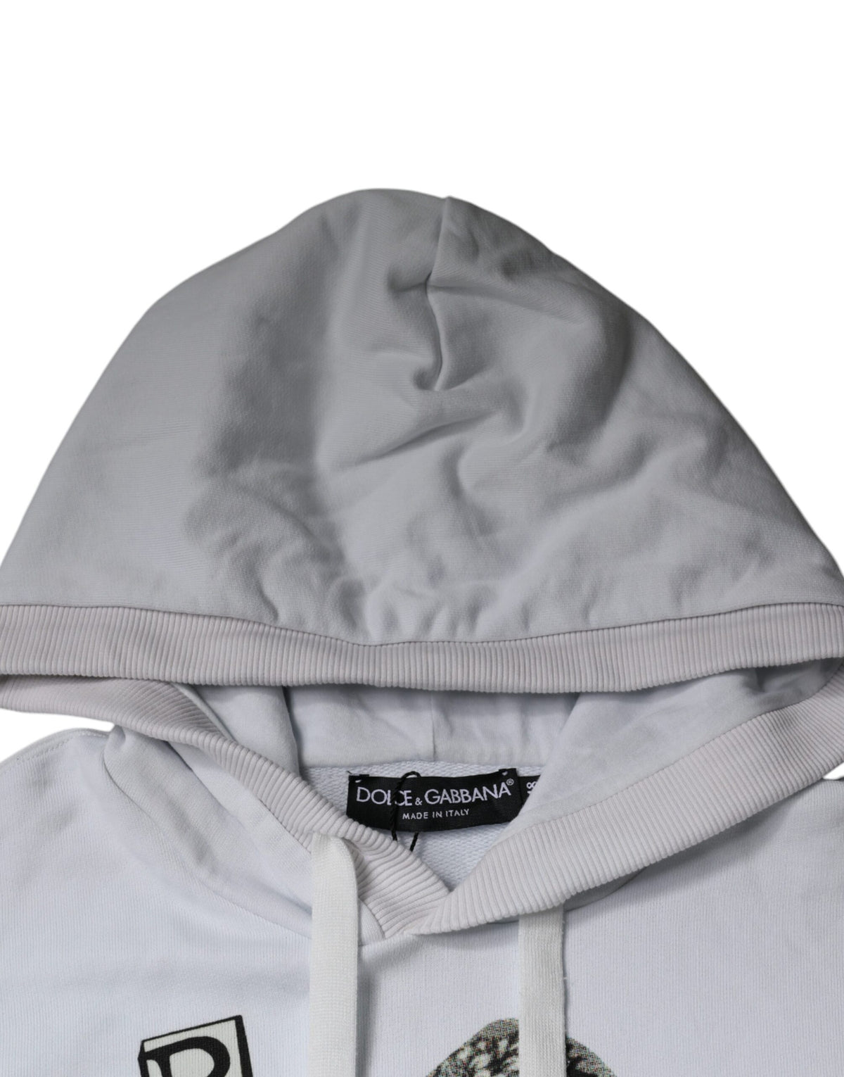 Pull en coton à capuche blanc Caesar de Dolce &amp; Gabbana