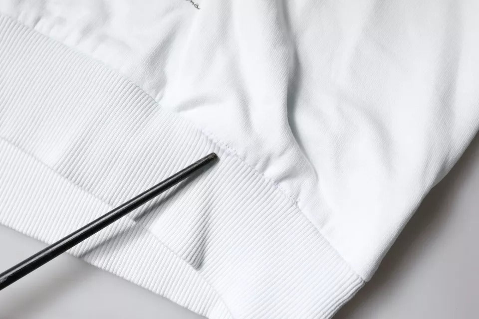 Pull en coton à capuche blanc Caesar de Dolce &amp; Gabbana
