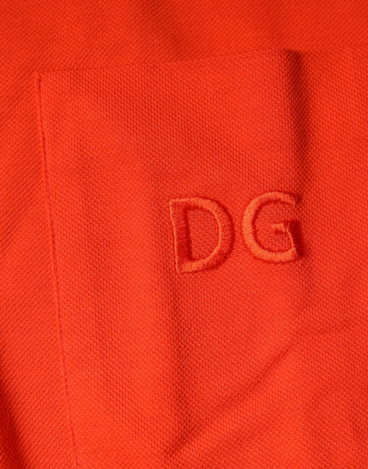 Polo décontracté à boutons en coton orange de Dolce &amp; Gabbana