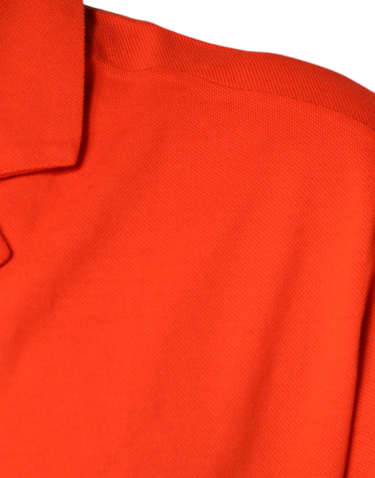 Polo décontracté à boutons en coton orange de Dolce &amp; Gabbana
