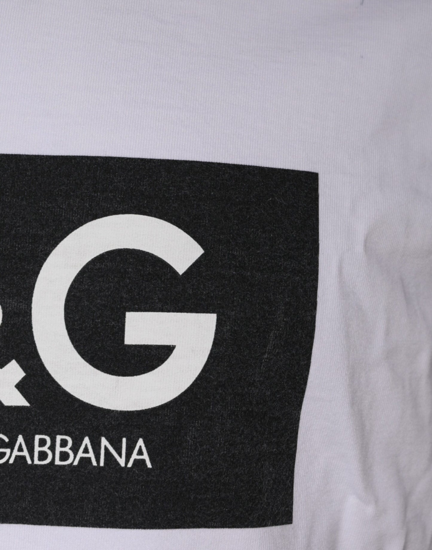 Dolce &amp; Gabbana wit T-shirt met logo-print, gemaakt van katoen, met ronde hals.