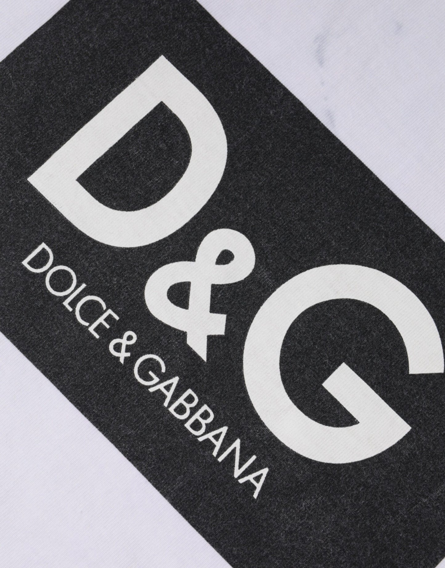 Dolce &amp; Gabbana wit T-shirt met logo-print, gemaakt van katoen, met ronde hals.