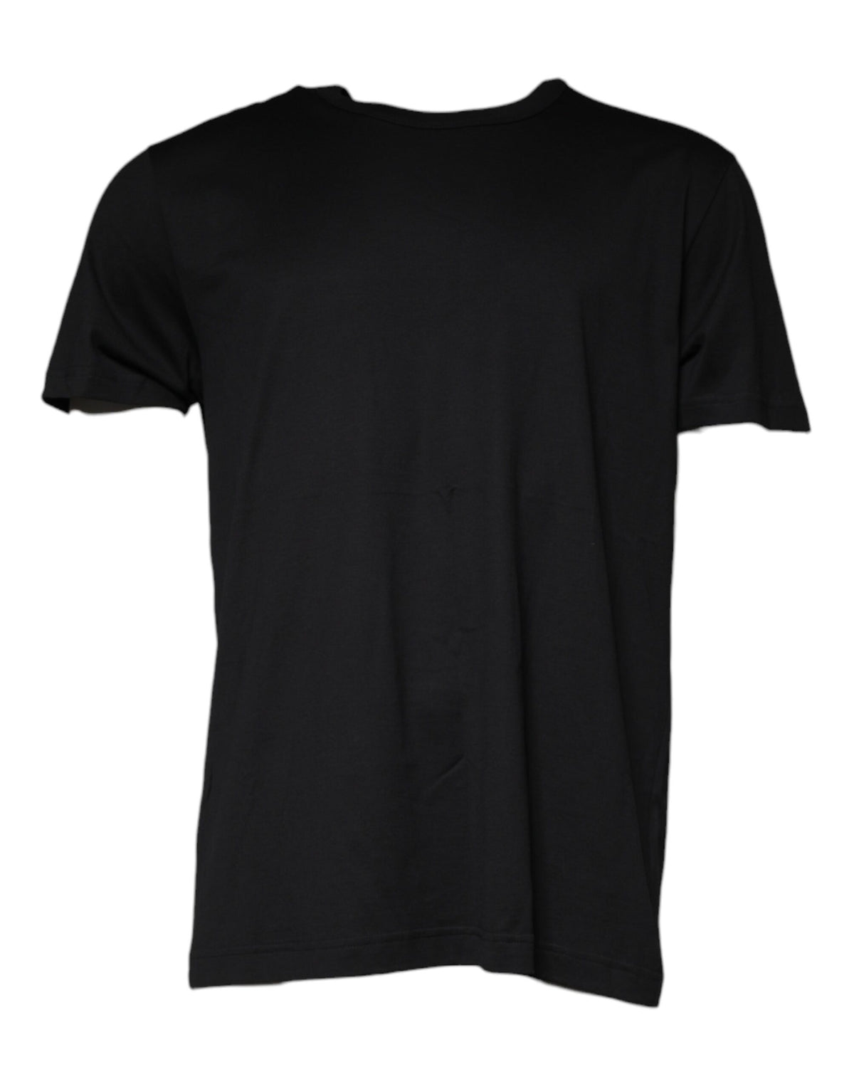 T-shirt à manches courtes et col rond en coton noir Dolce &amp; Gabbana