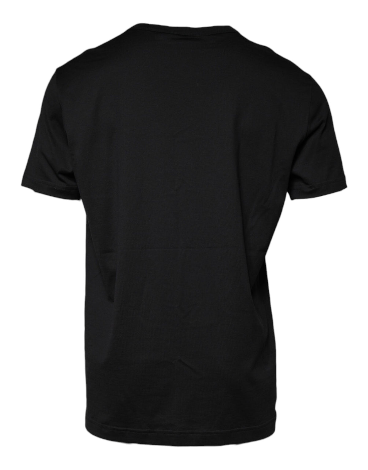 T-shirt à manches courtes et col rond en coton noir Dolce &amp; Gabbana
