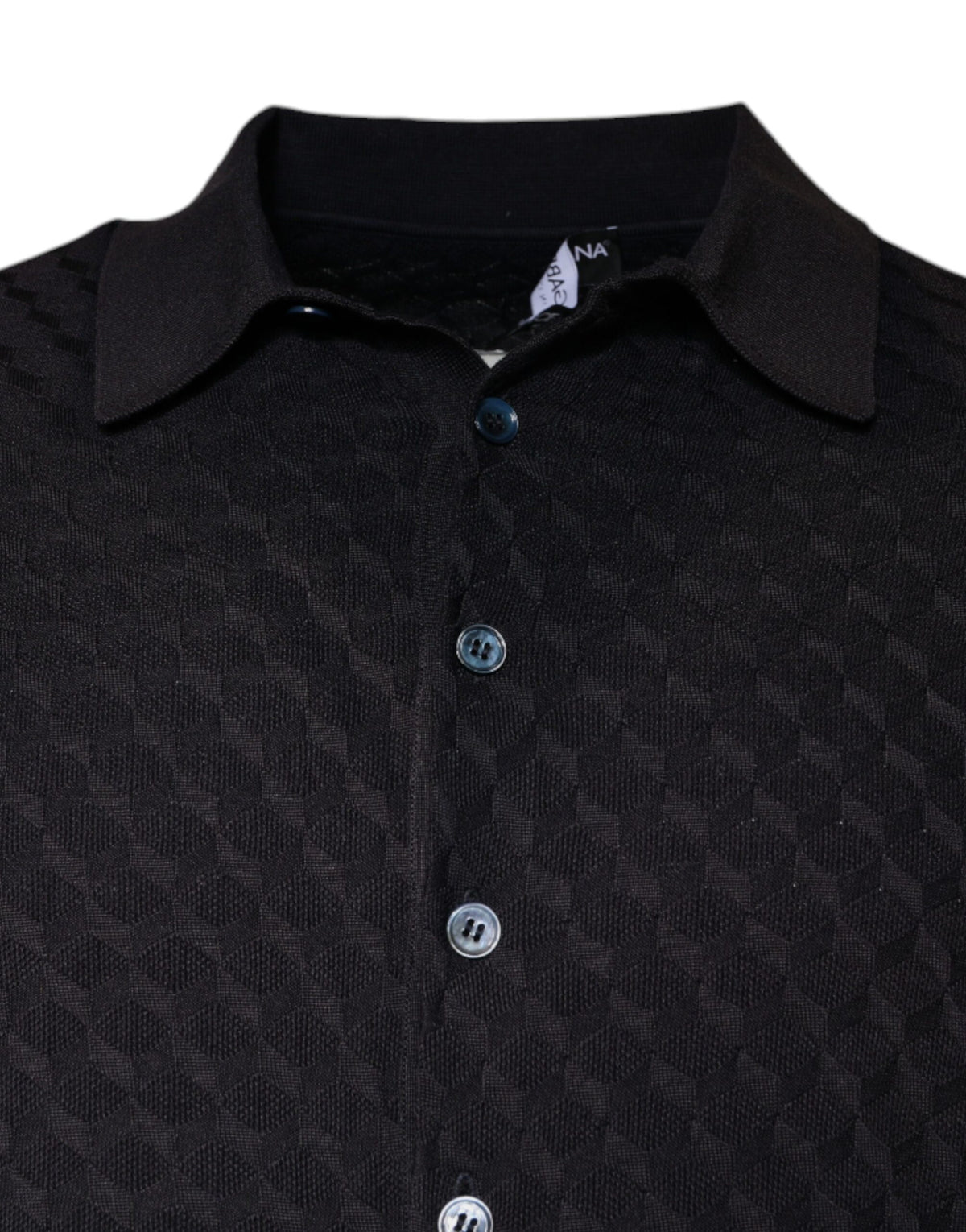 T-shirt à col boutonné en soie multicolore de Dolce &amp; Gabbana