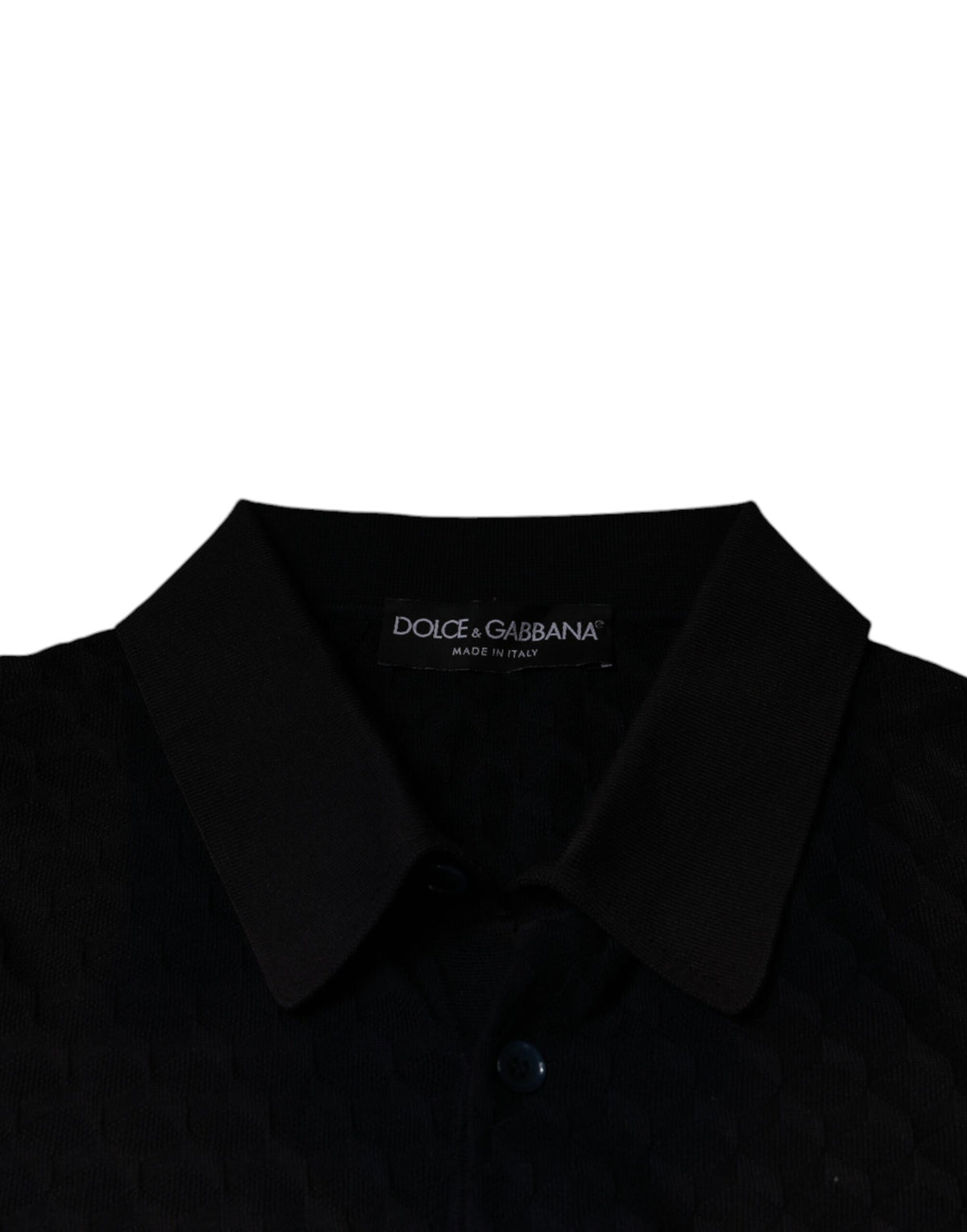 T-shirt à col boutonné en soie multicolore de Dolce &amp; Gabbana